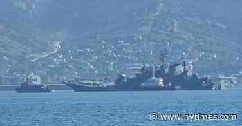 Ukrainian Maritime Drone Hits Russian Warship