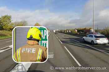 BMW fire caused M1 delays between J6A and J8, Hemel Hempstead