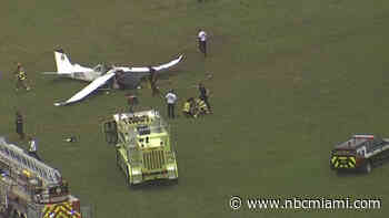At least one person injured in small plane crash at North Perry Airport