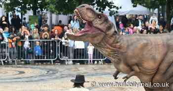 Happy faces at Hull Dino Day at big crowds turn out despite the rain