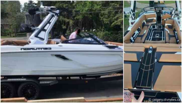 Boat stolen from Calgary home could be lake bound, police warn