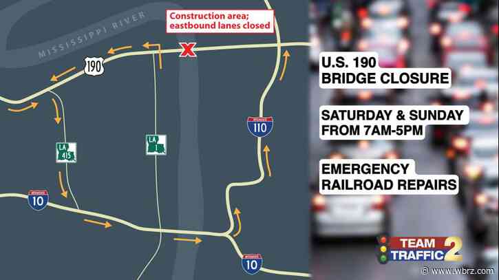 'Old Bridge' to close to eastbound traffic for much of the weekend