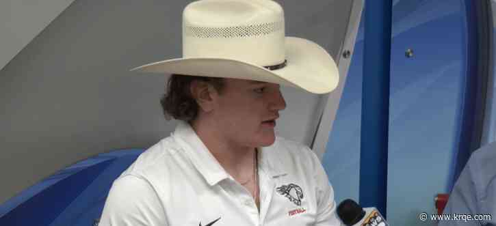 Albuquerque Academy LB Brody Whitaker is in Van Tate's Sports Office