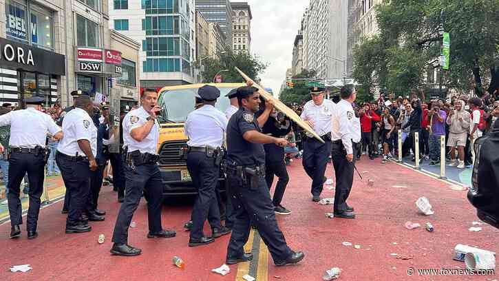 New York City PlayStation giveaway devolves into street chaos as police officers dodge flying projectiles