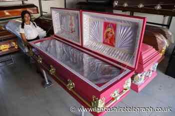 Funeral home offers pink coffins with Barbie lining