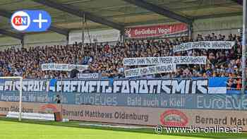 Beim Fürth-Heimspiel: Holstein-Kiel-Fans protestieren gegen LED-Bande