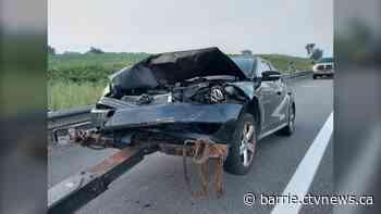 Dangerous driving, drug charges laid after 5-vehicle crash on Highway 400