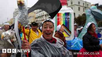 Brighton Pride: Train cancellations and wind and rain