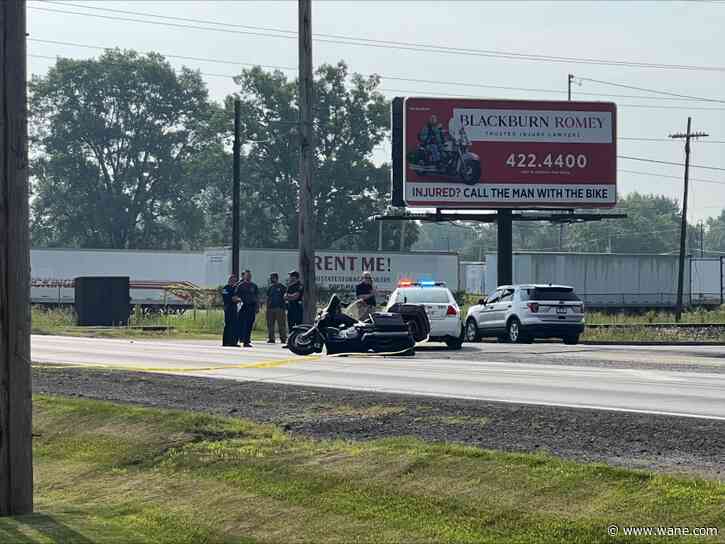 Man in life-threatening condition after a solo motorcycle crash
