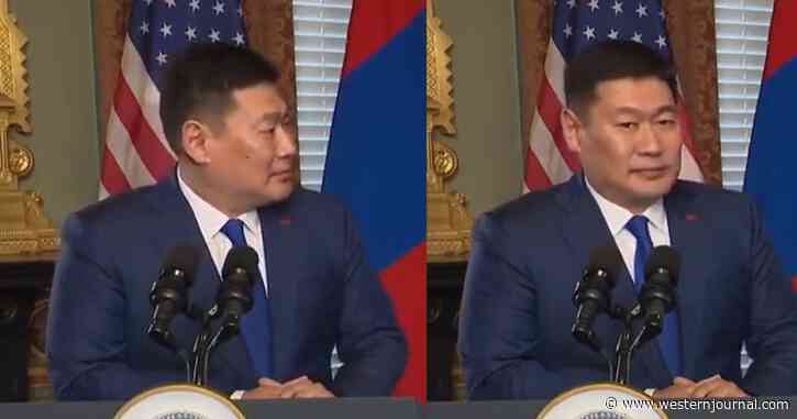 Watch Mongolian Prime Minister's Reaction as Kamala Harris Begins to Speak
