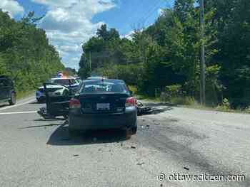 Motorcyclist 'lucky' to survive collision with car with broken wrist and cuts