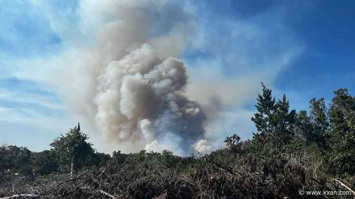 Officials responding to wildfire in Hays County, estimated at 70 acres and 0% contained