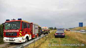 Fotos vom Unfall auf der A94 bei Heldenstein am 5. August