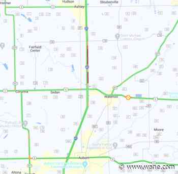 Vehicle on fire and three-vehicle crash on I-69 NB Saturday