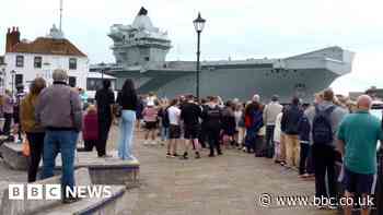 HMS Prince of Wales returns to Portsmouth after repairs