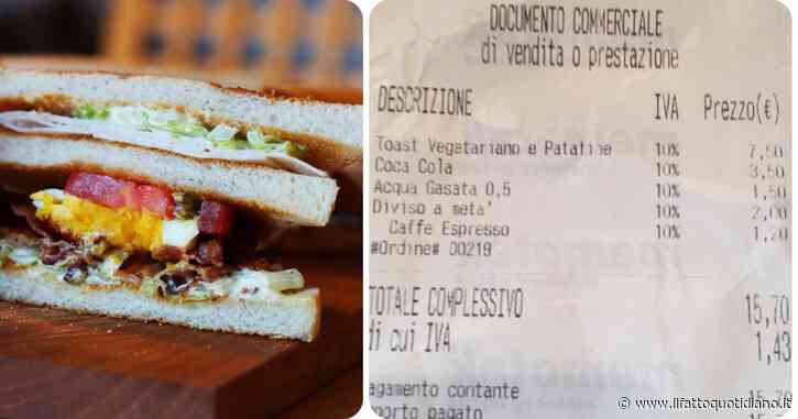Due euro per tagliare il toast a metà. Lo scontrino sul lago di Como fa discutere, il gestore replica: “Le richieste supplementari hanno un costo”