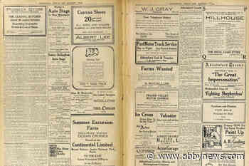 100 Years Ago: Abbotsford went a week without the news in 1923