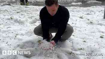 German city hit by massive hail storm