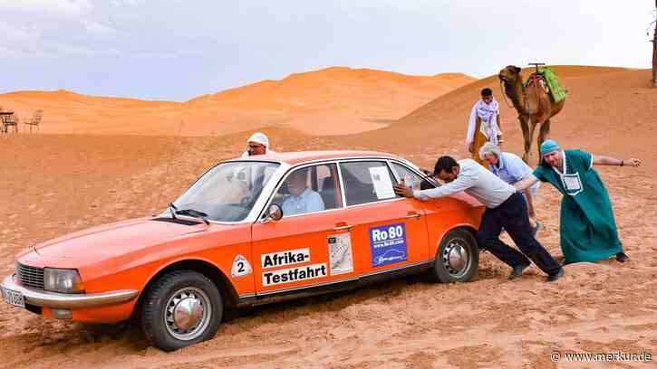 Mit dem Oldtimer durch die Wüste: Walter und Agathe Till aus Hilgertshausen wagten sich mit ihrem NSU Ro 80 in die Sahara