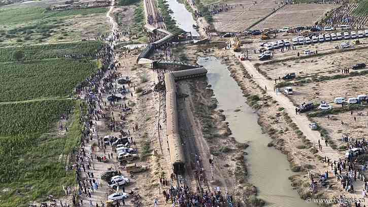 Death toll from train derailment in Pakistan rises to 30 with 90 others injured, officials say