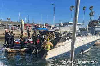 2 Killed, 3 Hurt When Pleasure Boat Catches Fire and Explodes in Bay South of Los Angeles