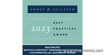 Avance Clinical Earns Frost &amp; Sullivan's 2023 Best Practices Customer Value Leadership Award for Delivering High-quality Clinical Trials Based on Globally Accepted Data