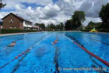 Weil es um viel geht, trotzen Freibad-Besucher in Werther dem Wetter