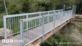 Barnsley's vandalised Intake Bridge has been replaced