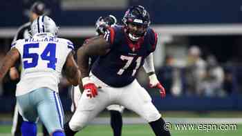 Source: Texans RT Howard (hand) out 4-6 weeks