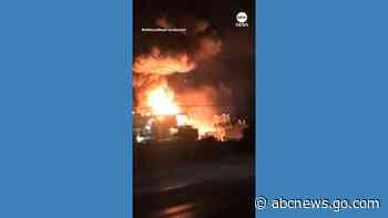 WATCH:  Fireballs erupt from burning manufacturing plant in Garland, Texas