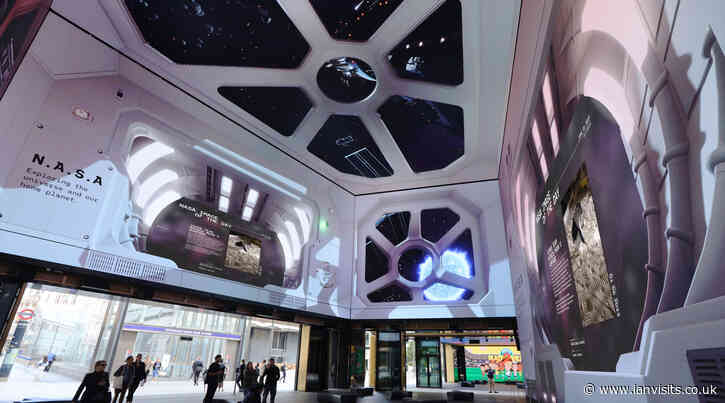 Outernet turns into Outer Space with NASA footage filling the video walls