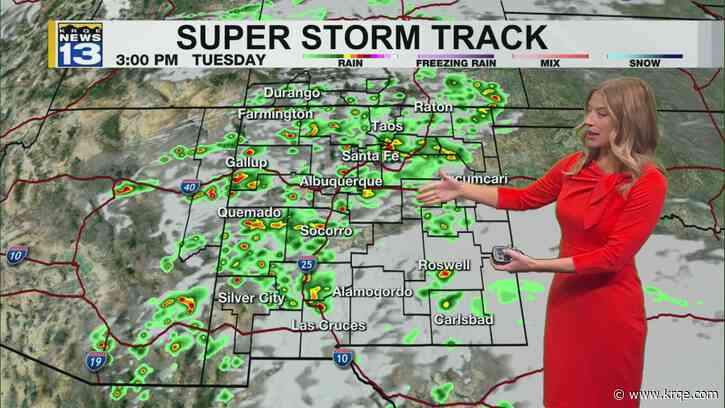 Another round of scattered showers and storms around New Mexico Tuesday