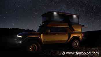 Hummer EV SUV overland camper teased from GMC and EarthCruiser
