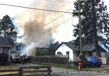 Chilliwack fire crews respond to blaze on Nowell Street