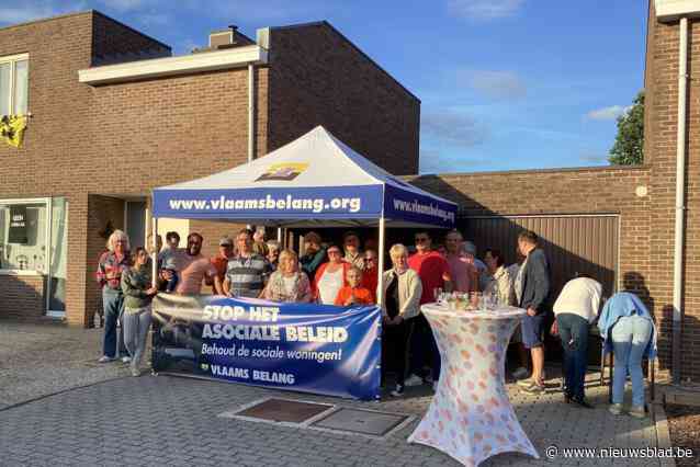 Vlaams Belang protesteert tegen ontruiming sociale woningen Bloemenwijk