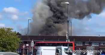 Live: Whitchurch fire as dark plumes of smoke seen for miles from disused sports centre
