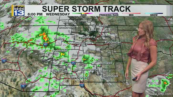 Drier air limits rain chances across New Mexico Wednesday