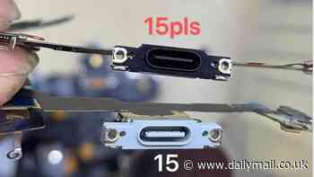 Apple 15 WILL have a new charging cord port, leaked images show