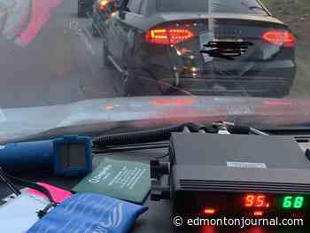 Risky long weekend driving: Three teens ticketed in St. Albert for doubling speed limit
