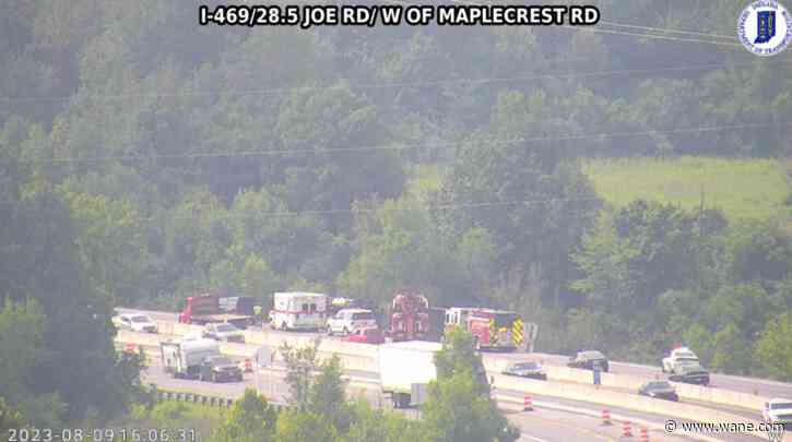 INDOT: I-469 between I-69, Maplecrest back open after crash stalls traffic