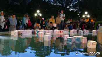 Sombre ceremony outside Manitoba Legislature illuminates push to eradicate nuclear weapons