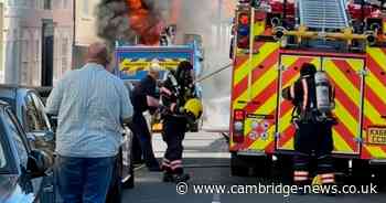 Linton fire sees blaze rip through car and lorry after 'explosion' on street