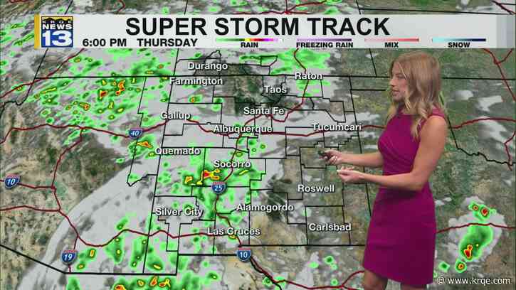 Hit or miss rain to end the work week around New Mexico