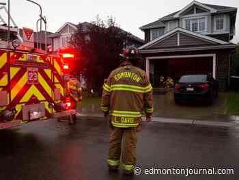 Edmonton firefighters called to house hit by lightning Wednesday night