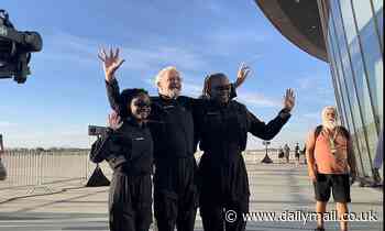Virgin Galactic's first space tourists - a mother and daughter and Olympian - complete hero walk before historic flight