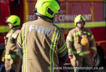 Elsley Road Battersea explosion: Man treated by ambulance crews.