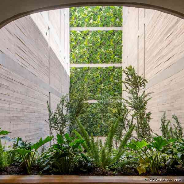 HGR Arquitectos reinforces triangular concrete housing against seismic activity