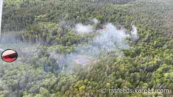 Small fire burning in Superior National Forest near Ely