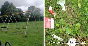 'Sad' state of Bristol playground strewn with litter and glass