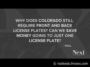 Next Question: Could Coloradans save money if we only had back license plates?